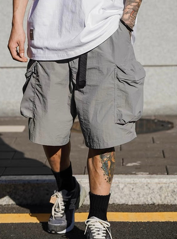 Nylon cargo shorts